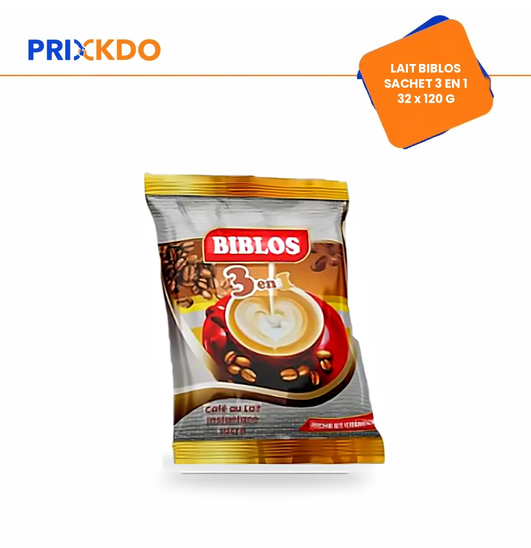LAIT BIBLOS SACHET 3 EN 1 32 X 120G