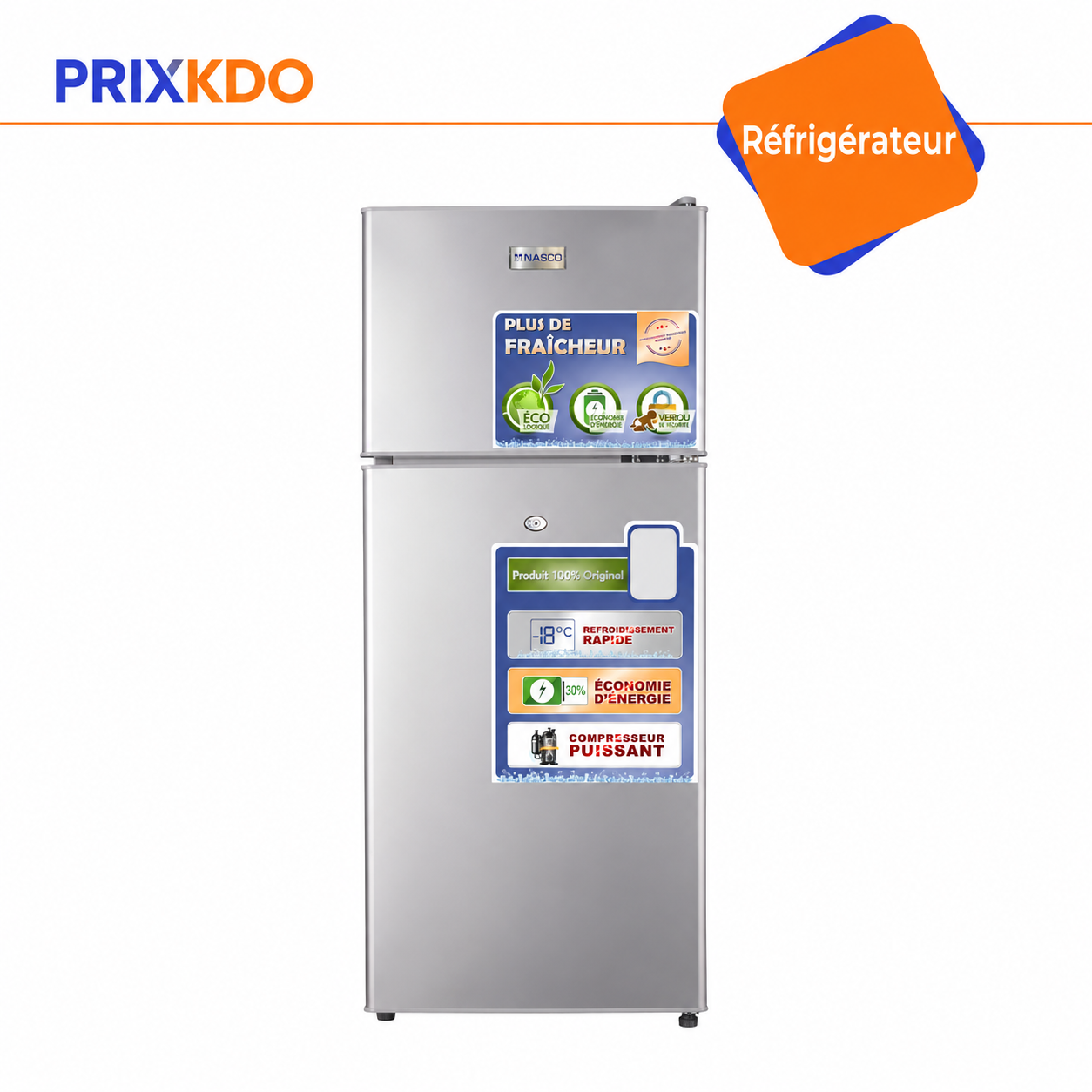 REFRIGERATEUR DEUX PORTES 125 LT - KNASF2-210