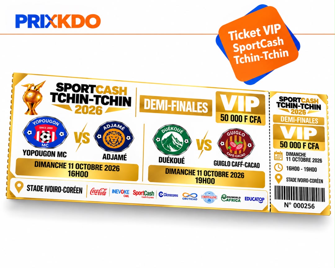 Ticket demi-finale VIP SportCash Tchin-Tchin 2026